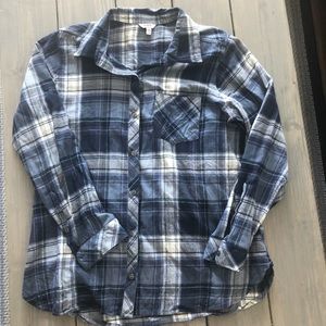 Women's Striped Button Down Shirt Size L